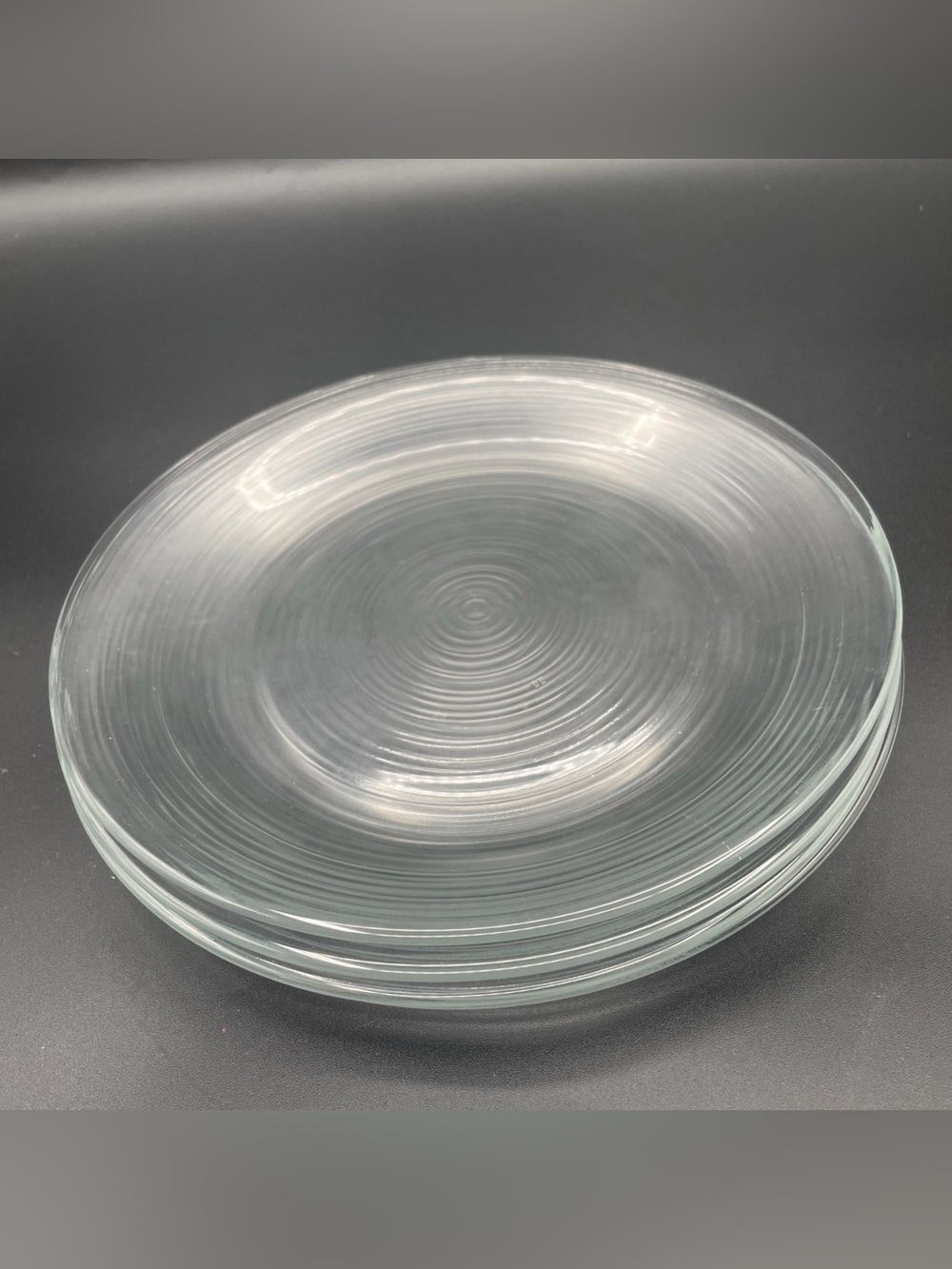 ARCOROC FRANCE CLASSIQUE CLEAR GLASS Set Of  4 Salad PLATES 6.75”